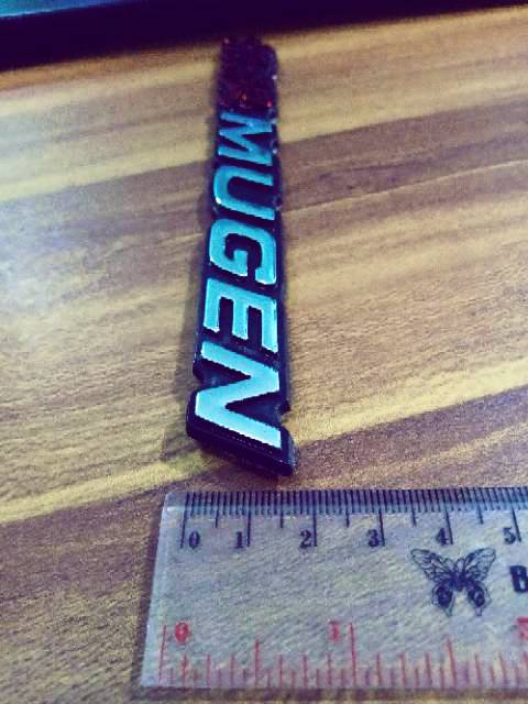 Emblem MUGEN Merah Chrome Lambang Mugen Power Jepang Merah Mugen Chrom