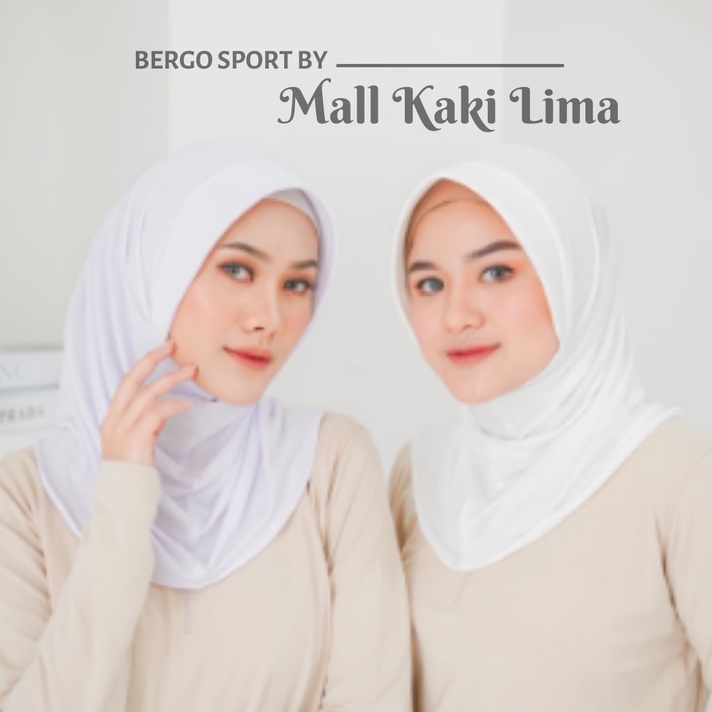 BERGO SPORT HIJAB SPORT JILBAB WANITA JILBAB INSTAN