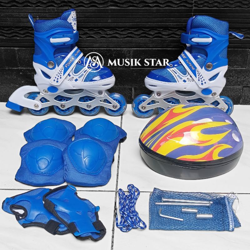 Sepatu roda FULLSET helm dan deker inline skate bajaj dan model mobil