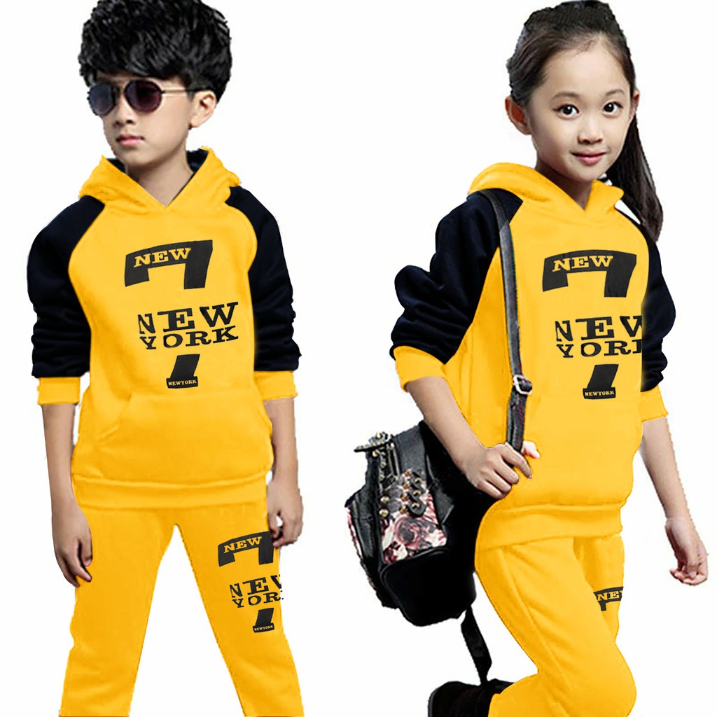 STELAN ANAK ANAK,STELAN ATAS BAWAH,STELAN SWEATER ANAK HODDIE  TUJUH