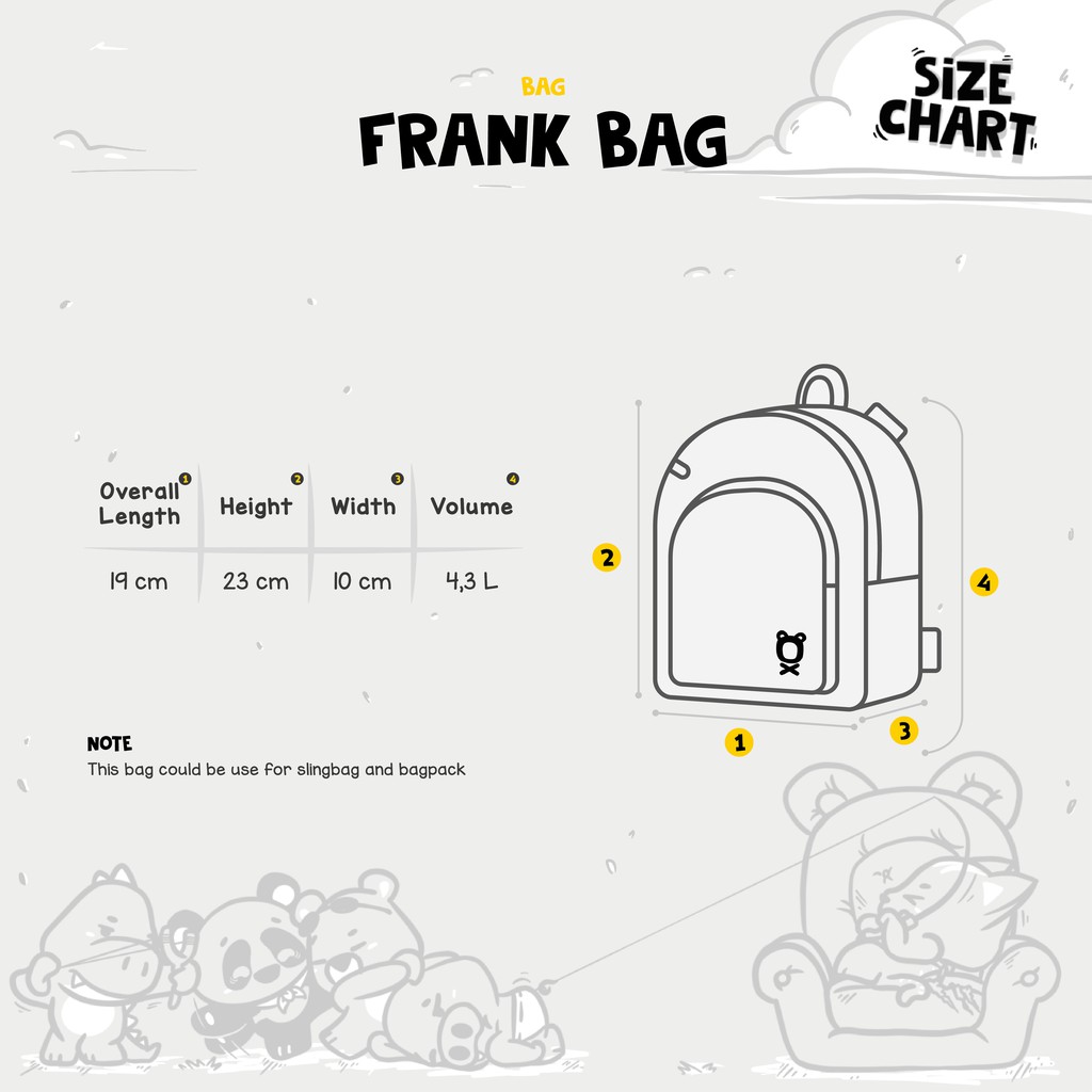 CRSL Frank Bag | Choose Characters | Mini Ransel 3 in 1-6