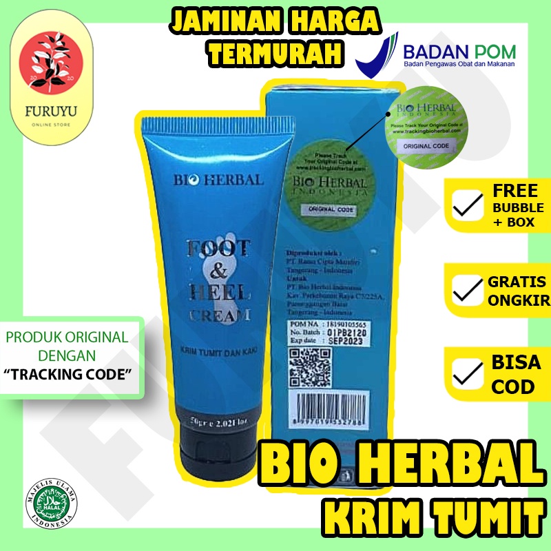 Cream Krim Penghalus Tumit Kaki Pecah Dan Kering Bio Herbal Foot Heel Cream Perawatan Kulit Kaki Kapalan Origanal BPOM