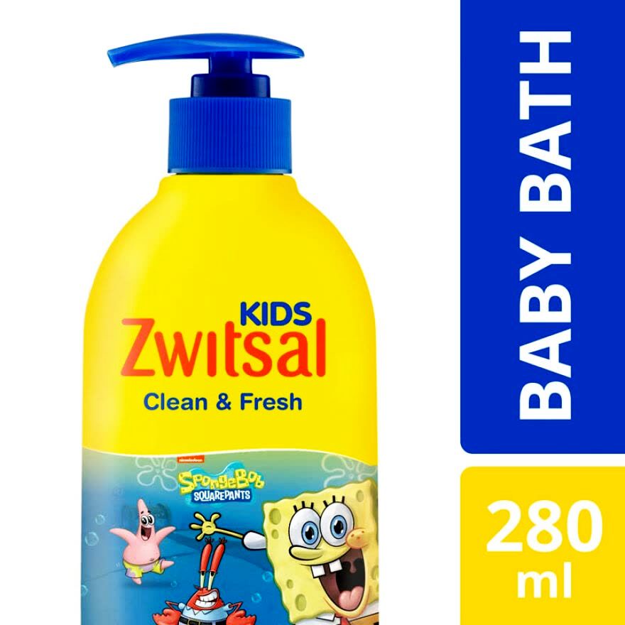 ZWITSAL Kids 2-in-1 Hair &amp; Body Wash Natural &amp; Nourishing Care / shampoo 180ml Bubble Bath Clean &amp; Fresh 280ml 280 ml Pump 250ml Refill - Sabun Bayi