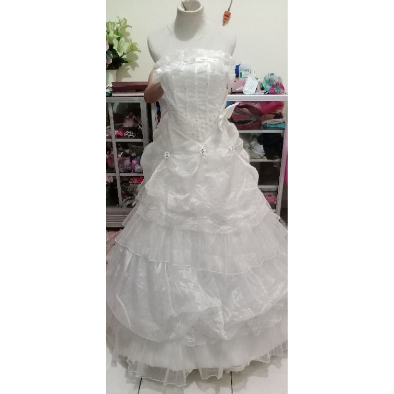 Gaun bridal second high quality premium