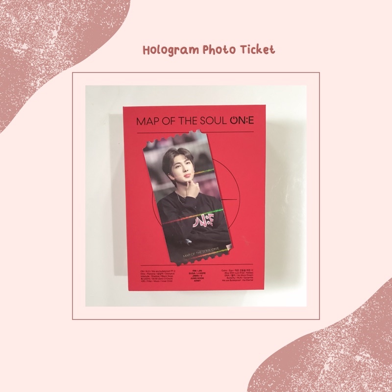 Hologram Photo Ticket (Tihol) DVD MOTS RM Suga Jhope Jimin V Jungkook