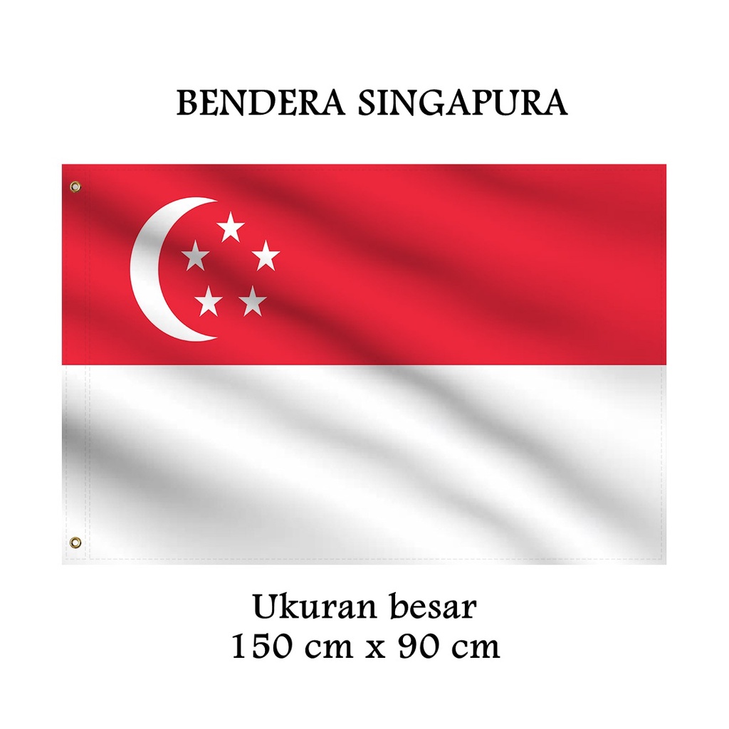 Bendera Singapura ukuran besar / national flag of singapore