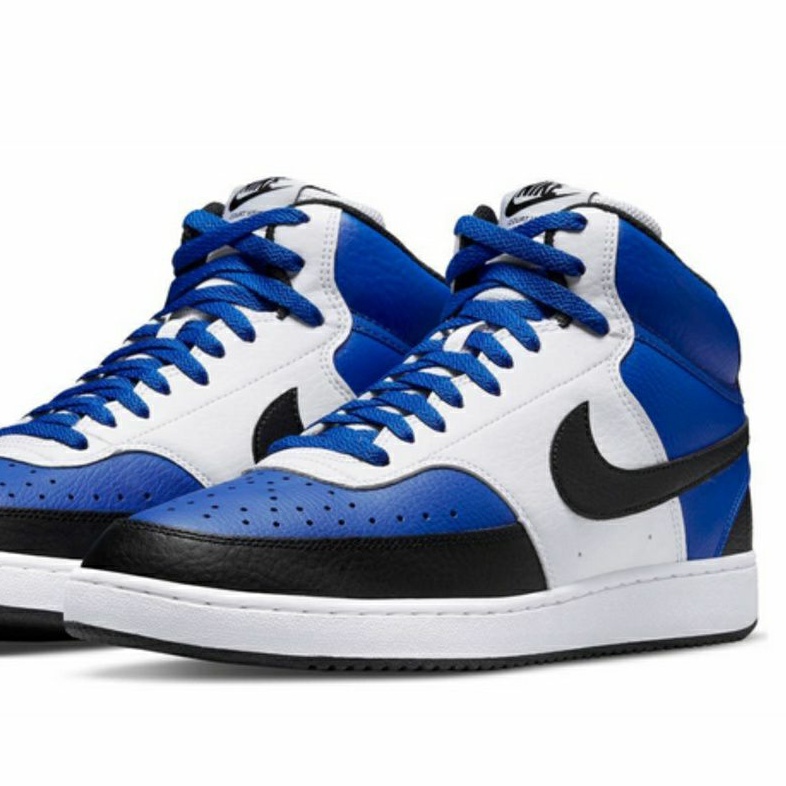 Nike (Spesial Promo Akhir Tahun) Court Vision Mid Game Royal Black White 40 42 42,5 Biru Hitam Putih