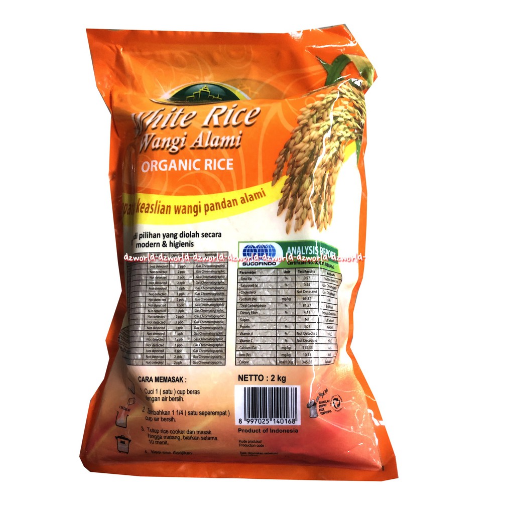 Hotel White Rice Wangi Alami Organic Rice Beras Khusus 2Kg Beras Organik