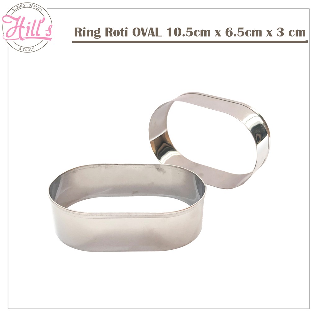 RING ROTI OVAL / RING CUTTER STAINLESS / CETAKAN ROTI OVAL 10.5 CM