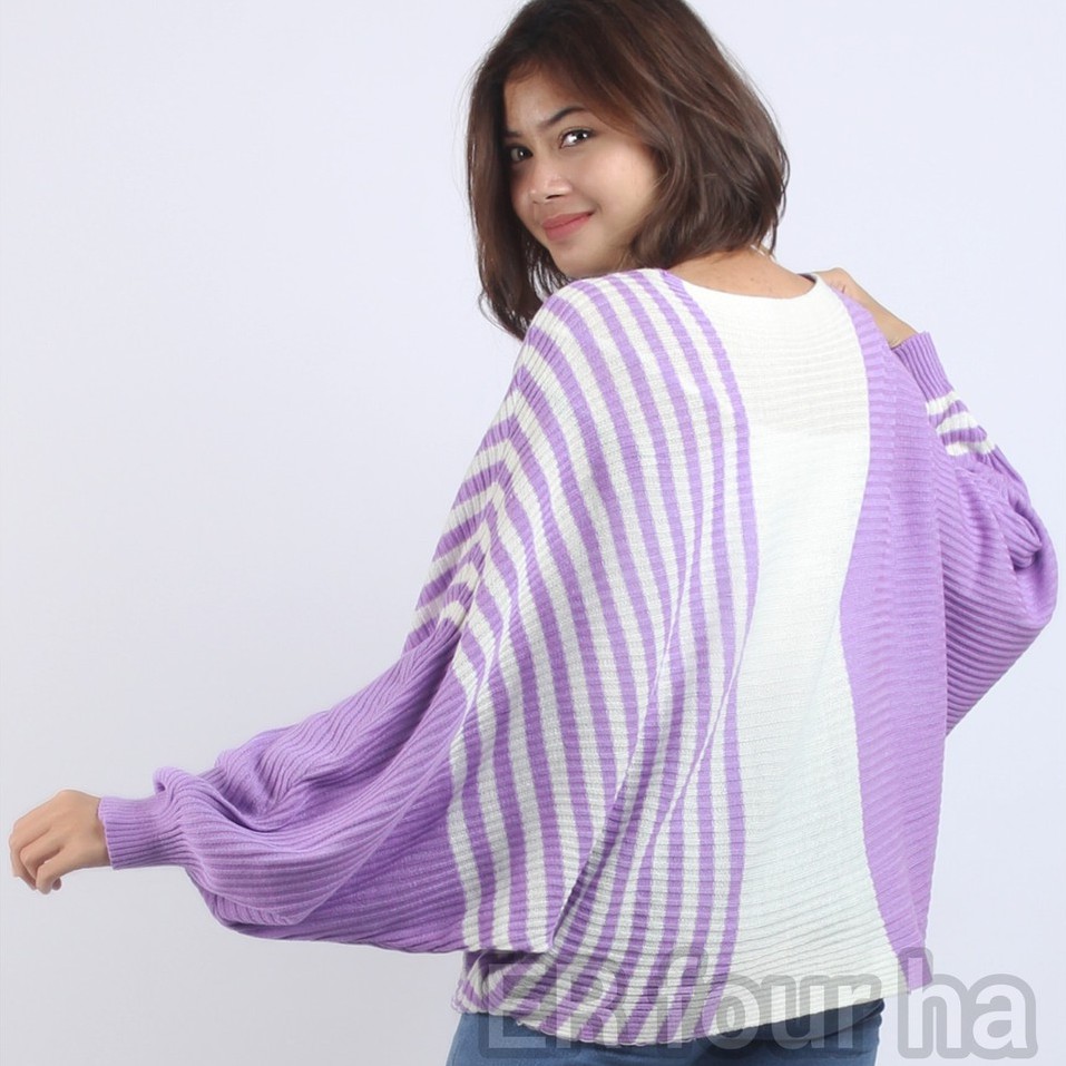 ALEXSA batwing | sweater oversize | blouse rajut | lasperal fashion wanita | pakaian wanita