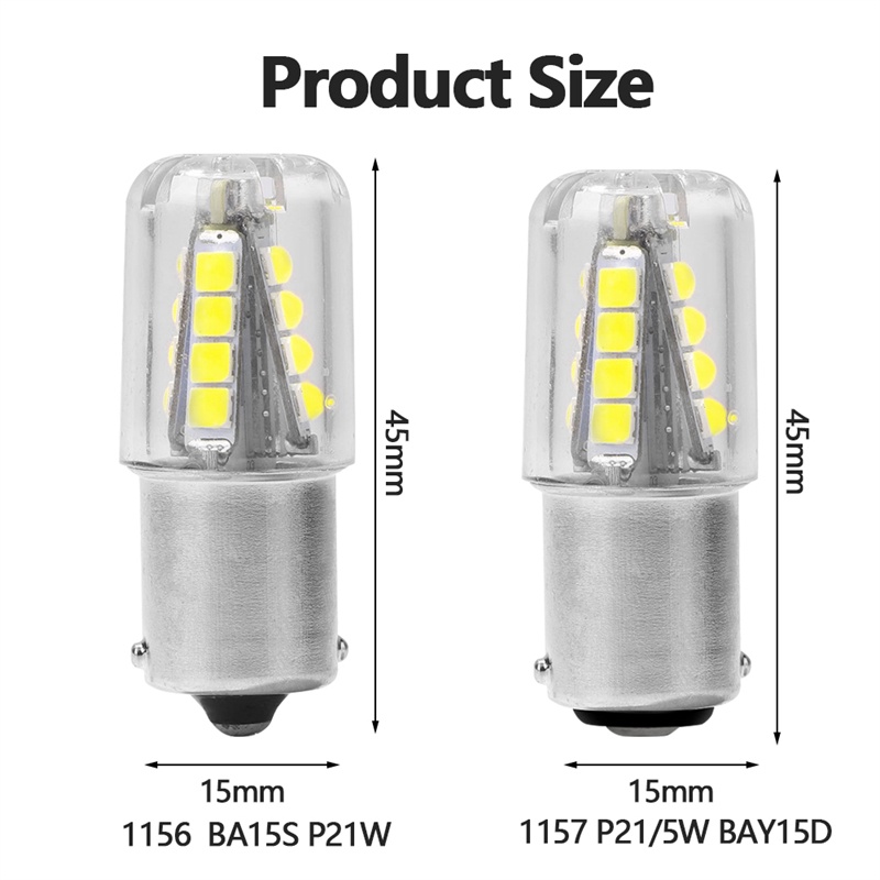 Tk 1pc Lampu Led 1157 Bay15D P21 5w P21 / 5w 1156 Ba15S P21W Untuk Sein Mobil