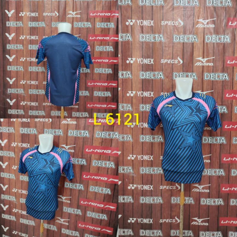 Baju Kaos Olahraga Badminton Li-Ning Import L 6121