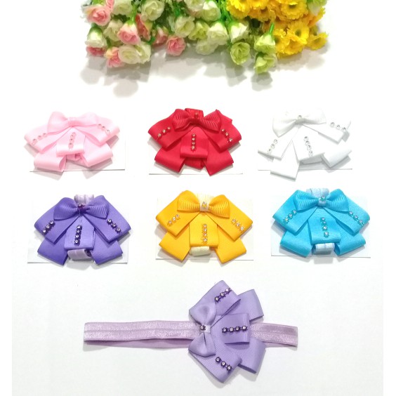 Bandana Bayi 3-15 bulan Pita / Bando Anak Sparkling / Aksesoris 3 bulan 4 bulan 5 bulan 6 bulan 7 bu