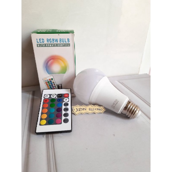 LAMPU BOHLAM LED RGB REMOTE 5WATT - 9WATT