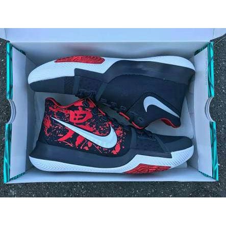 Terbaru  NIKE KYRIE 3 DARK BLUE SAMURAI   IRVING III NAVY   SEPATU BASKET  Diskon