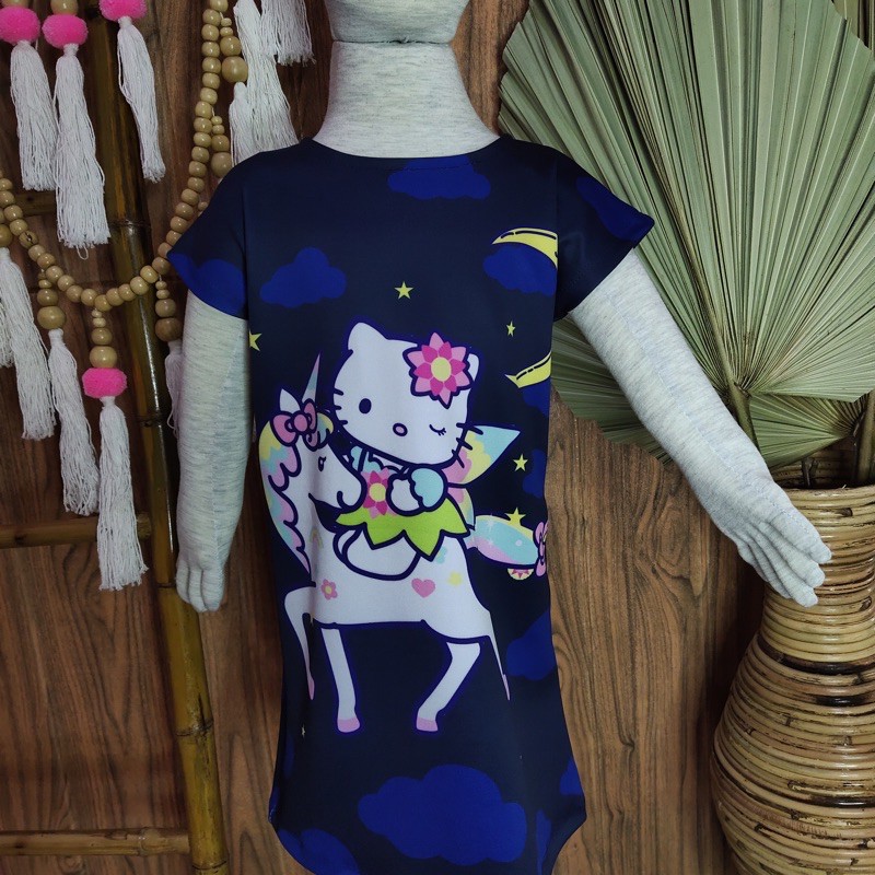 daily dress hellokity , dress anak , mini dress printing , baju anak lucu , dress karakter