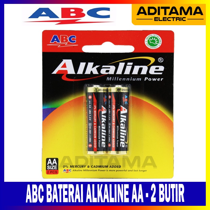 BATERAI ABC ALKALINE AA A2- 2Pcs | BATTERY ABC ALKALINE AA-2Pcs