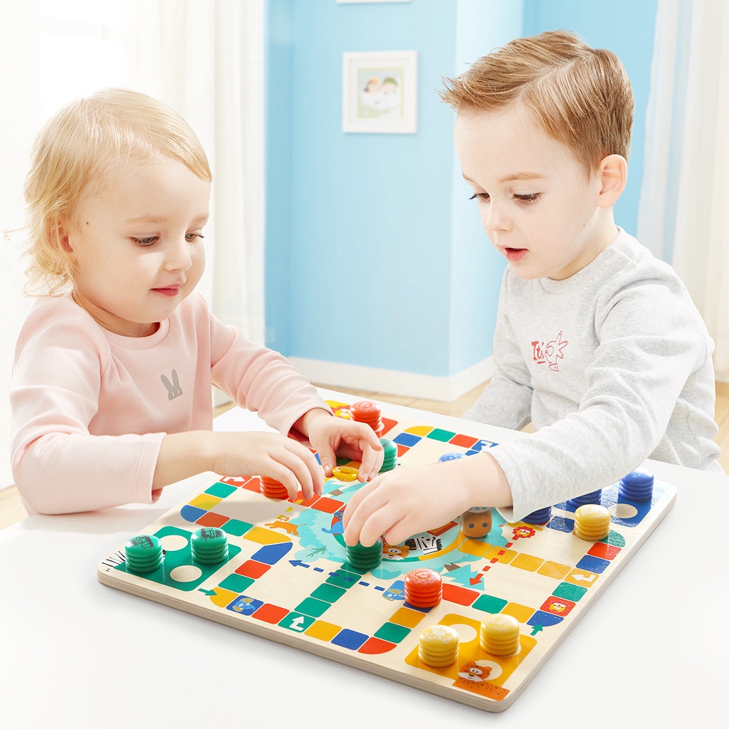 INSTAN Top Bright Aeroplane Chess Multi-functional Game Checkerboard Children Board Game Keluarga Ma