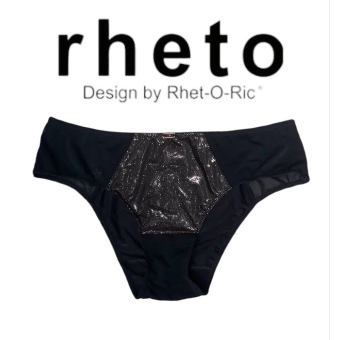 Panty Rheto Black Mesh Front Charmuse