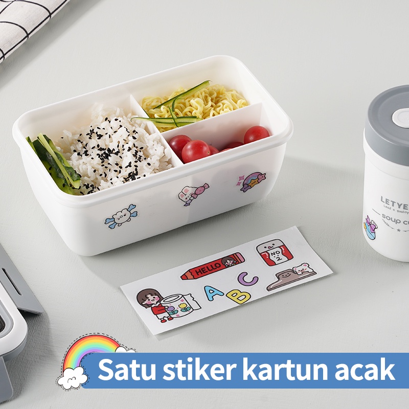 Letyeah &amp; Anantagt Kotak Makan bekal tas Set anti tumpah/Lunch Box dan cangkir sup portable