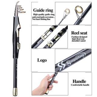 Sougayilang 1.8-2.4m Joran Pancing Carbon Fiber Spinning ...