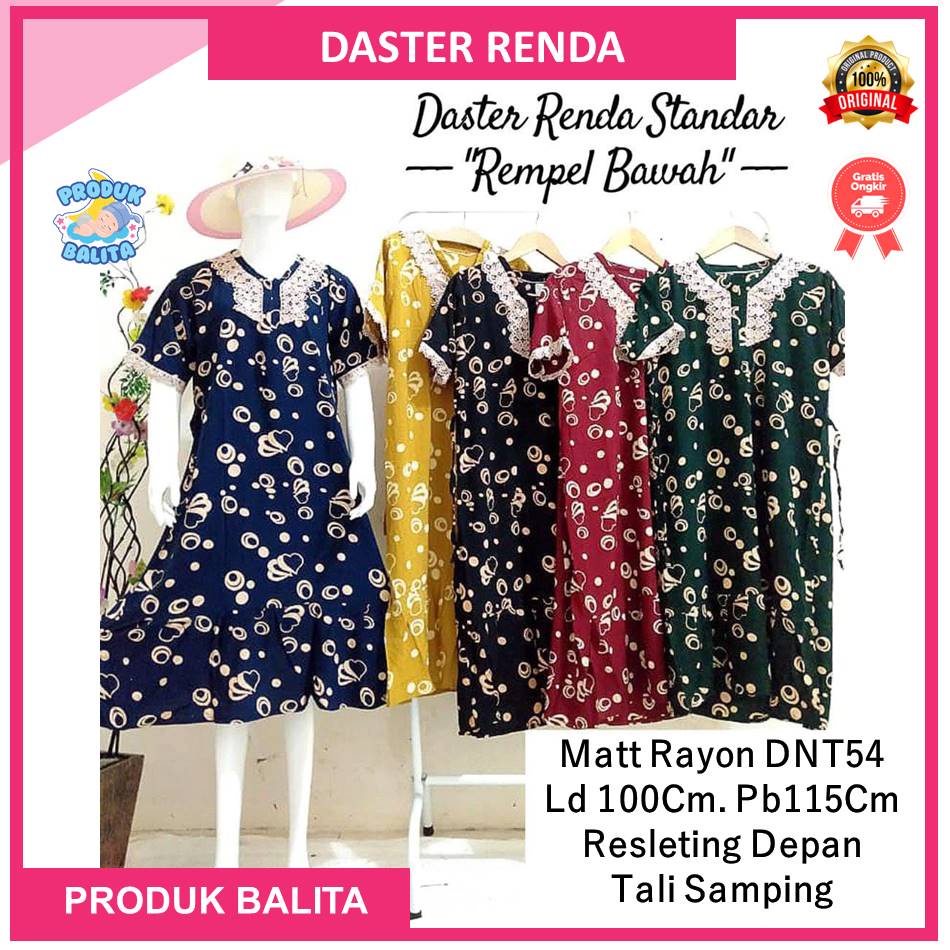 Daster Arab Renda Terbaru Busui Friendly Resleting Depan Daster Premium Rayon Super Termurah