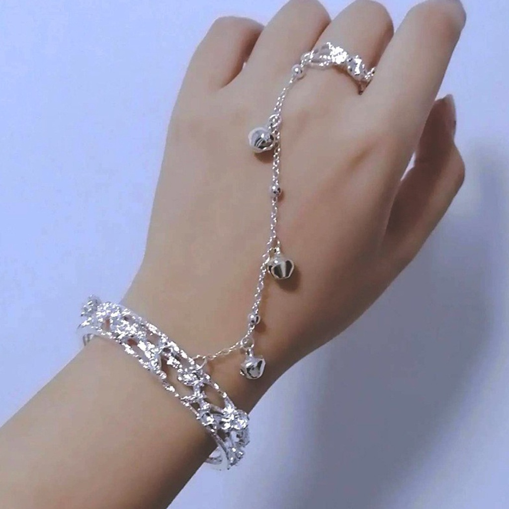 Hu Hu Hu Hu Hu Alat Bantu Pasang Kacamata♡ Gelang Cincin Jari Bentuk Kupu-Kupu Bahan Stainless Warna Solid Untuk Wanita