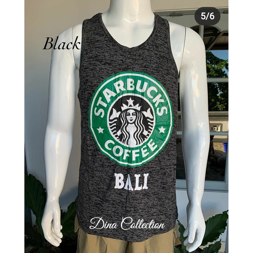 Baju singlet serat Starbuck bali kaos oblong