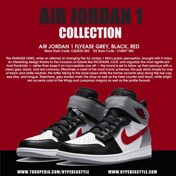 air jordan 1 flyease grey