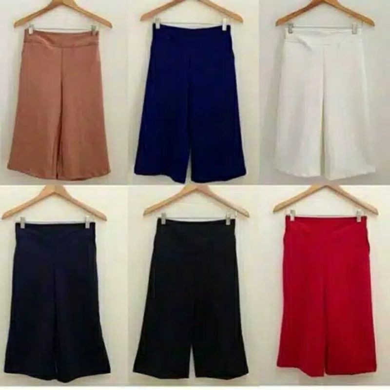 KULOT PENDEK 7/8 POLOS WANITA / KULOT PENDEK UNTUK SEHARI-HARI