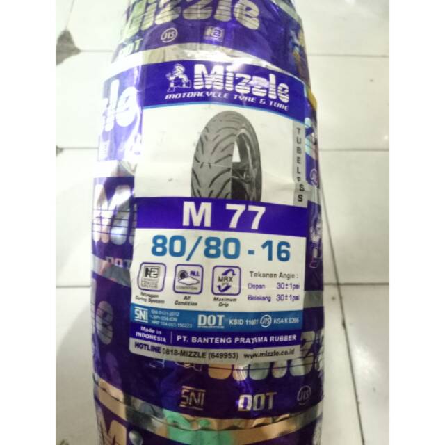 Ban Mizzle 80/80-16 M 77 Tubeless