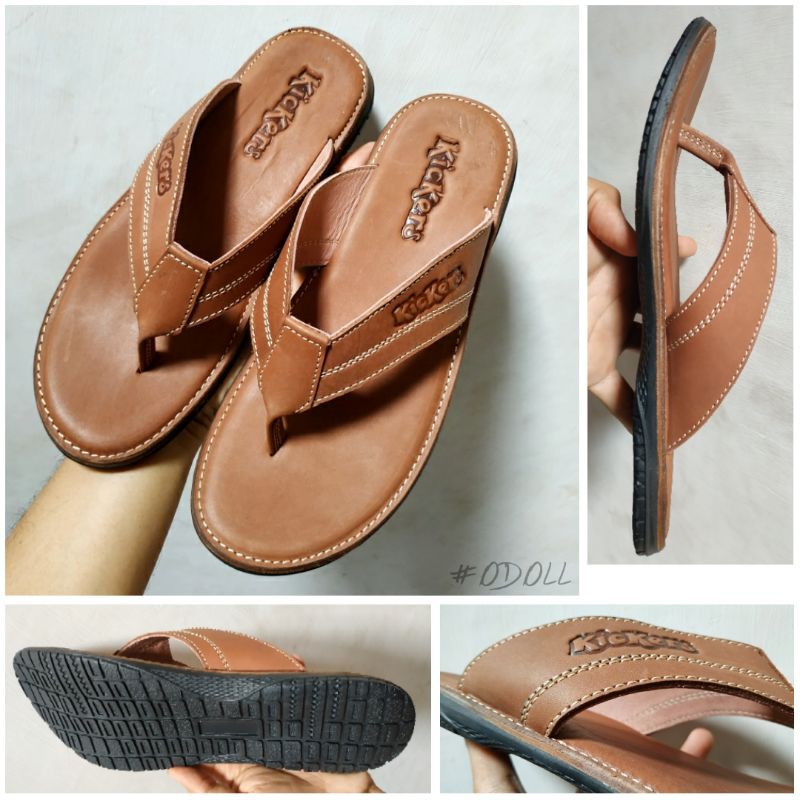 Sandal Kulit Pria Asli Nyaman | Sandal Pria Kulit Asli Model Jepit