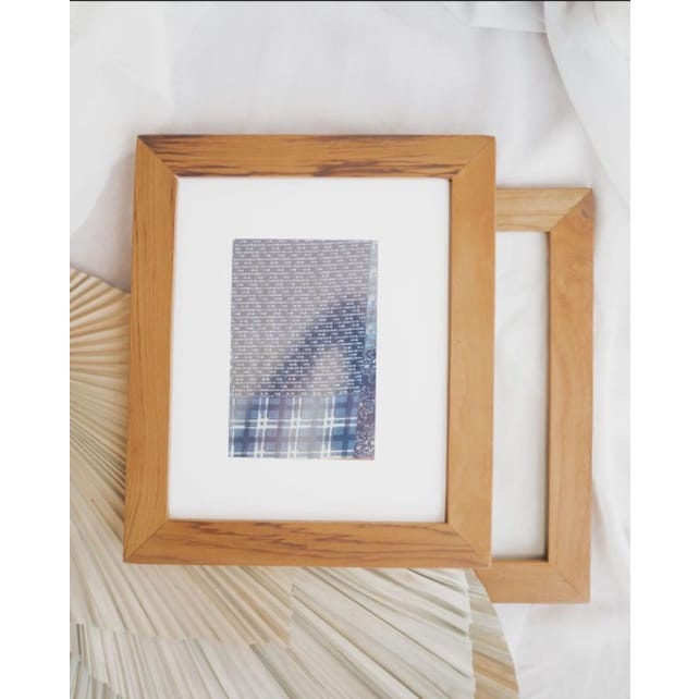 Frame foto / Bingkai foto /Pigura foto Aestetic kayu jati asli 10R Bingkai Foto Minimalis Frame Unik