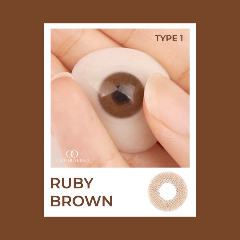 Naturalens Ruby Brown Softlens Biomoist (0 sd -10) Softlens Contact Lens