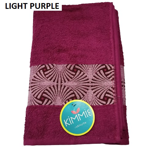 Ss Handuk Mandi Dewasa List Motif Kimmie By Lenuta 70x135 65X135 cm Ukuran Besar
