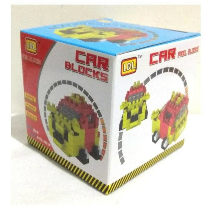 mainan lego susun nanoblock pooh car murah edukatif pajangan pooh lucu