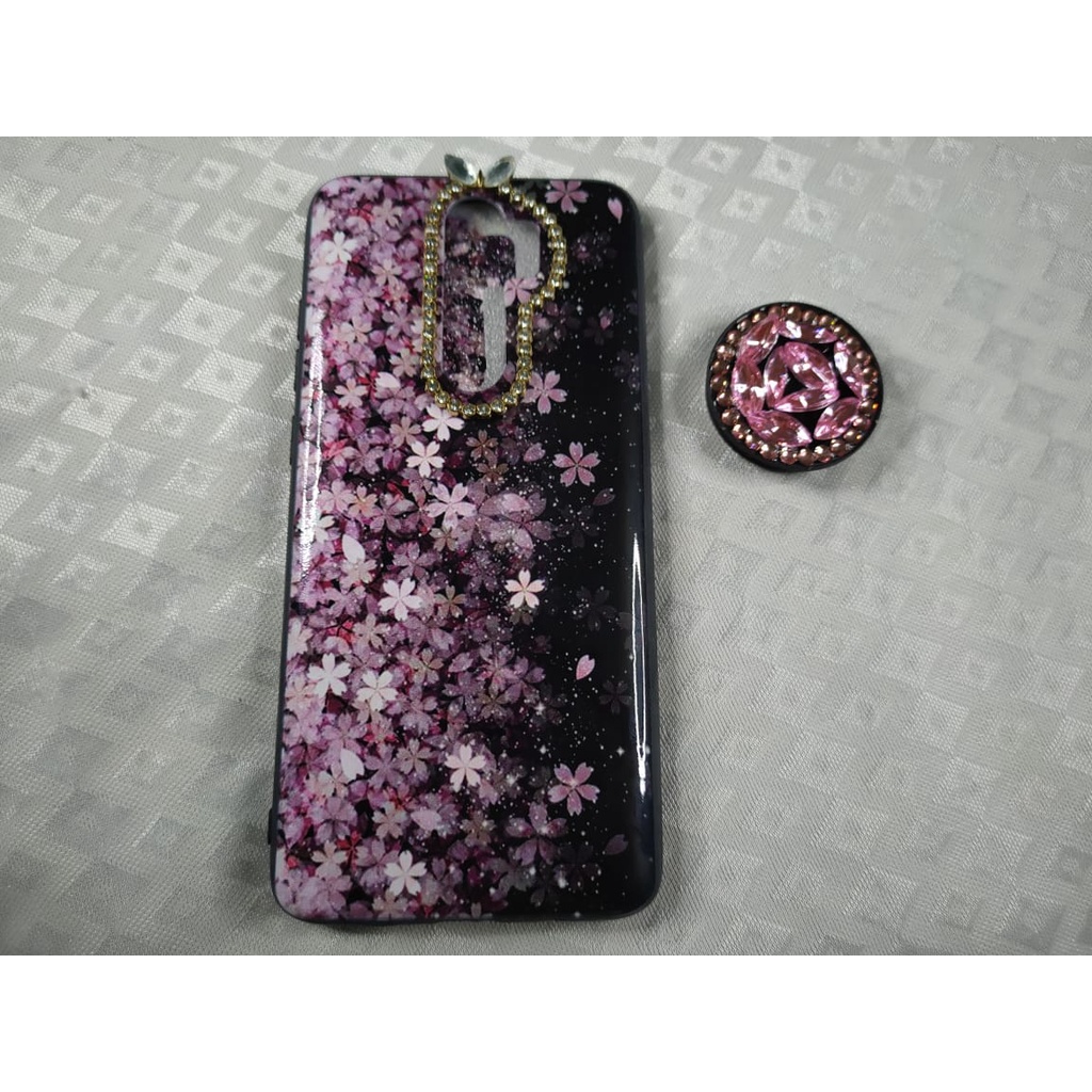 CASE KOREAN SWAROVSKY + POP SOCKET VIVO Y53 Y19