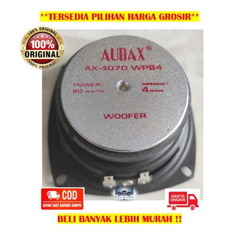 AUDAX Speaker 4 Inch Daya 80 Watt AX-4070 WPB4 Woofer ASLI