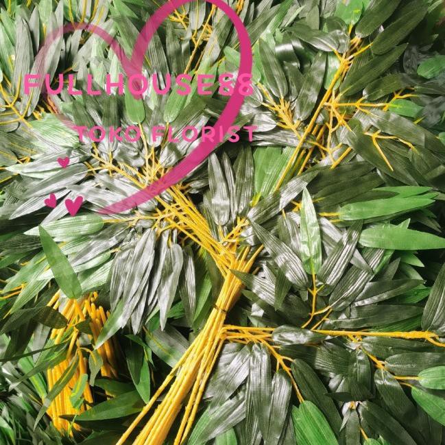 ➷ Daun Artificial / Daun Hias / Daun Plastik / Daun bambu kuning ➱