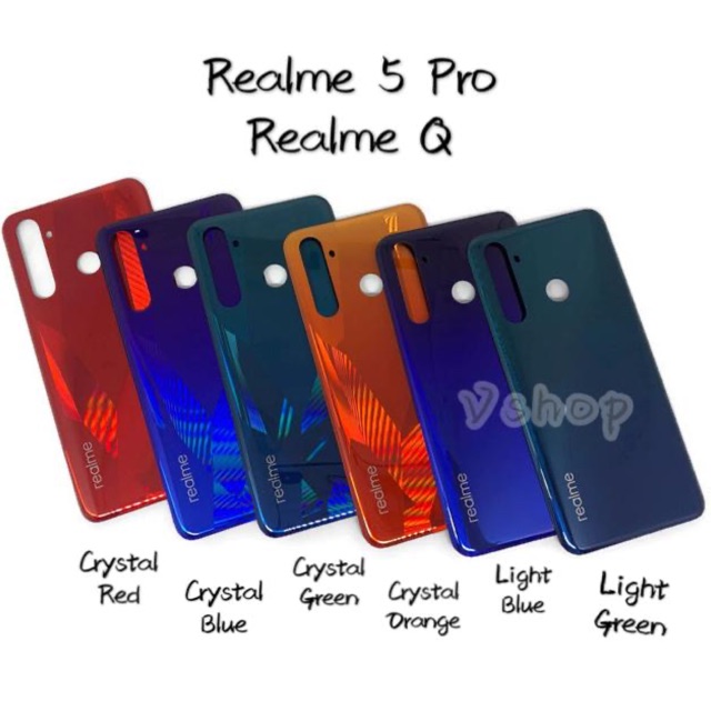 BACKDOOR - BACK CASING - TUTUPAN BATERAI REALME 5 PRO - REALME Q