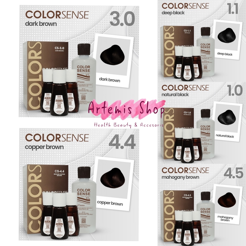 ColorSense Cat Rambut / Color Sense Toning Rambut Hitam Coklat