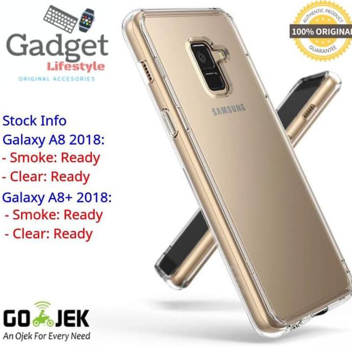 CHASING AND COVER CASE SAMSUNG GALAXY A8 & A8 PLUS 2018 - ORIGINAL RINGKE REARTH FUSION - CRYSTAL