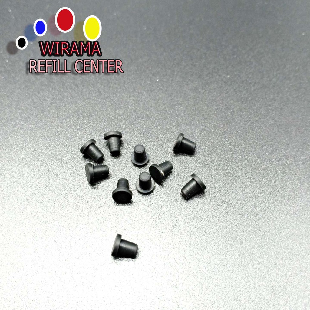 Karet Rubber Penutup Lubang Bor Cartridge Refill Suntik Tinta (10PCS)