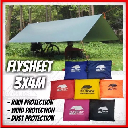 flysheet 3x4 trapteen flysheet 4x3 meter flysheet 19 lob