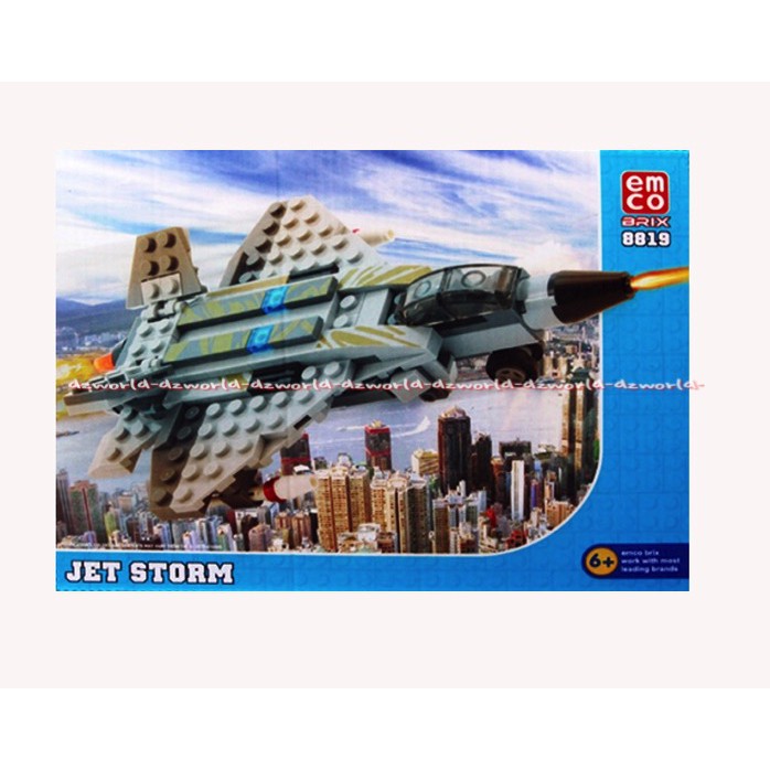 Emco Jet Storm 8819 Mainan Brix Mainan Blok Mainan Puzzle Bentuk Pesawat Jet Tempur