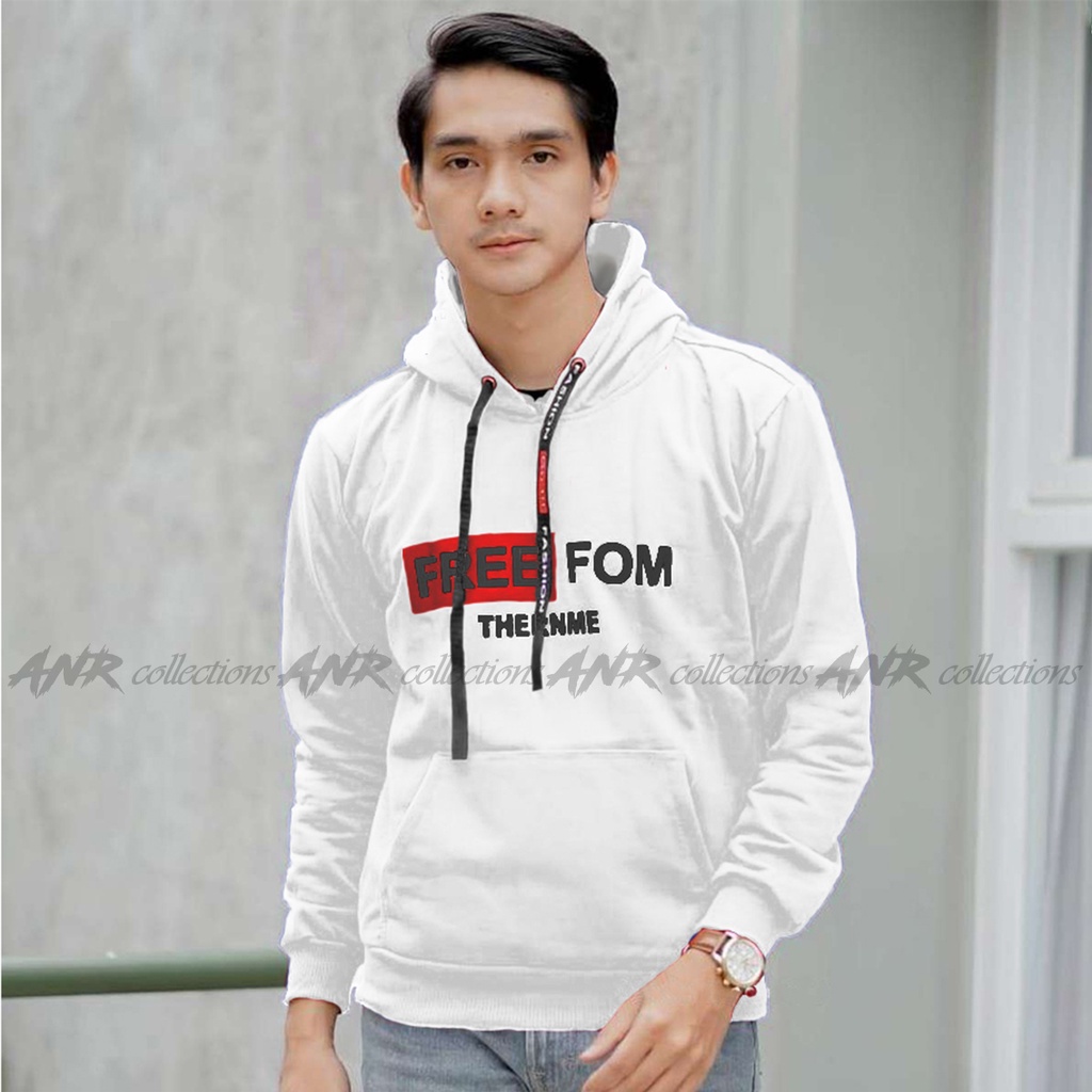 FreeFOM Hoodie - Sweater Hoodie Jumper Free FOM Pria - Bahan Fleece