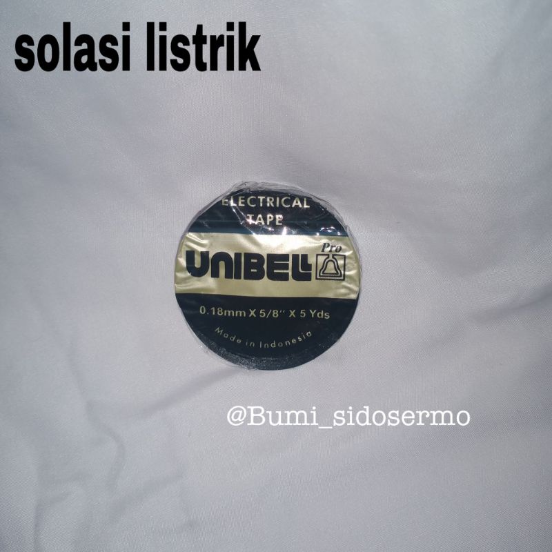 

Isolasi listrik Hitam/ Lakban listrik Hitam/ Solatip Listrik Hitam Merek Unibell