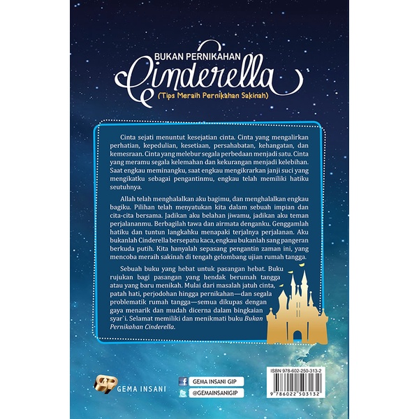 Buku Bukan Pernikahan Cinderella - Gema Insani 100% Original