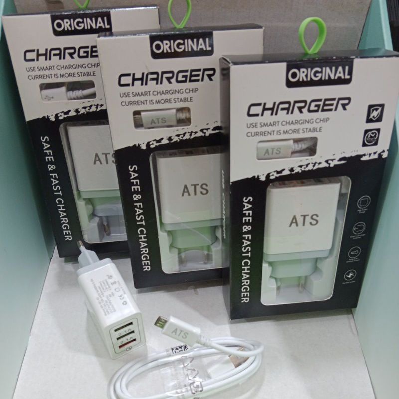 Travel charger Ats 3 usb Original Safe &amp; Fast charger