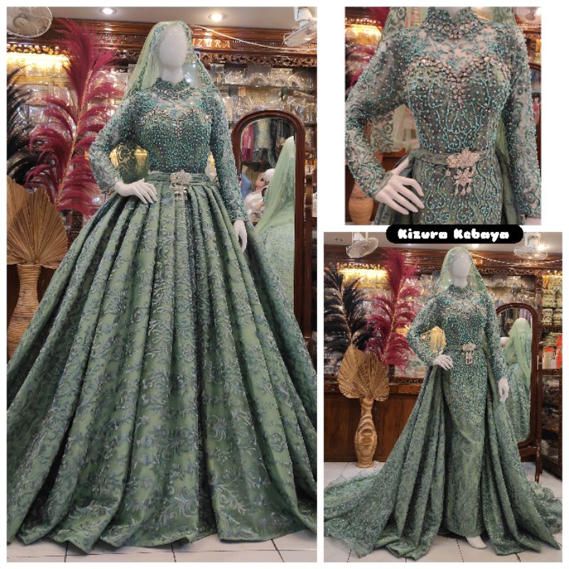 Gaun Pengantin Slim Dress Pengantin Crinoline 3 in1 Gaun Dress